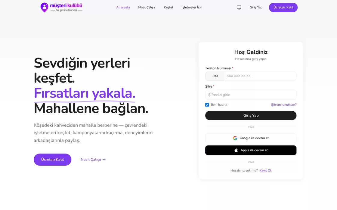 Müşteri Kulübü — Perakende, hizmet