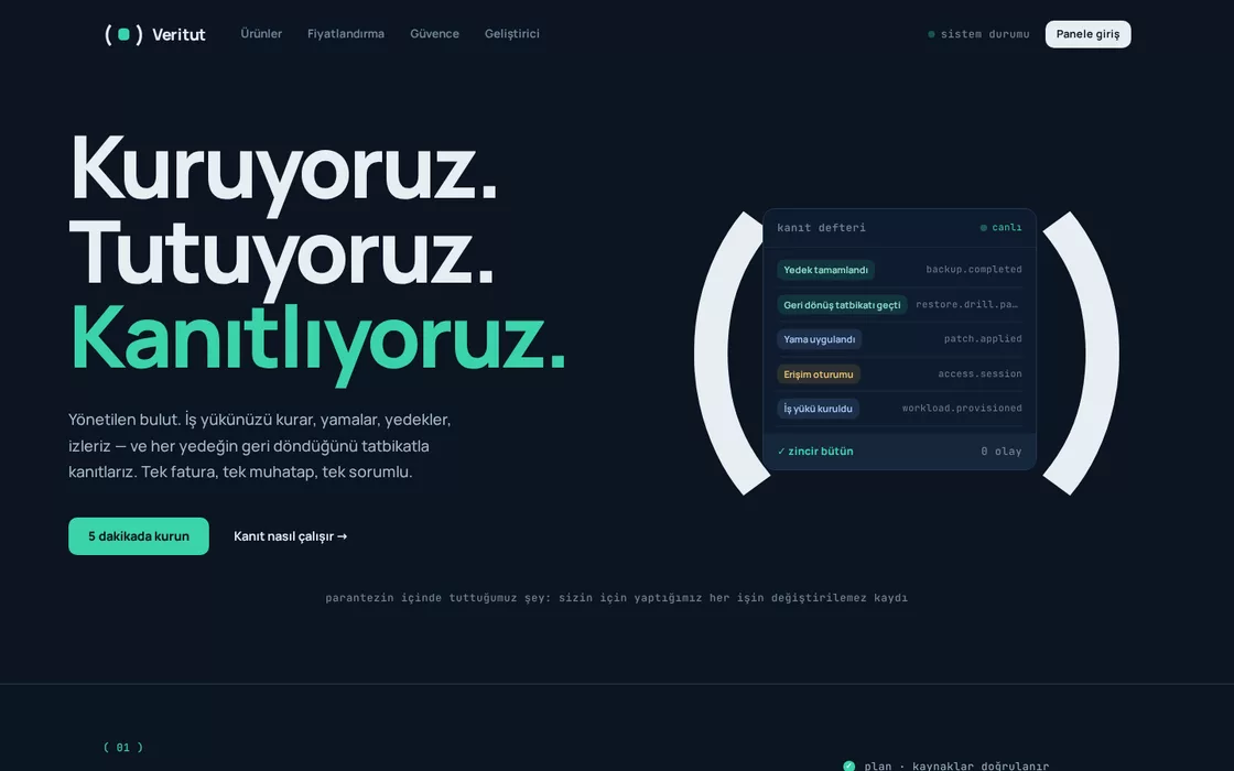 Veritut — Yönetilen bulut